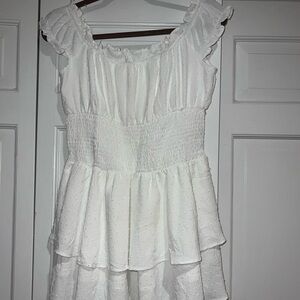 White ruffle dress (Never Worn)